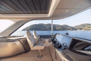 24 Princess Y72 Motor Yacht flybridge helm