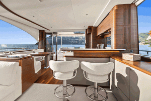27 Princess Y72 Motor Yacht main deck bar and dining